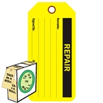 <!010>REPAIR, 6-1/4" x 3", Fluorescent Yellow, In-a-Box of 100