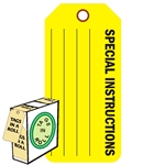 <!0120>Special Instructions,  6-1/4" x 3", Fluorescent Yellow, In-a-Box of 100