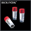 CryoKING Cryogenic Vials with Pre-Set 2D Barcode -- 0.5ml, Red Caps