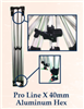 10x15 Popup Canopy Frame ProLine X 40mm Aluminum Hex Leg
