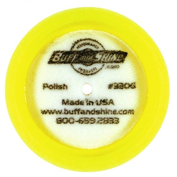 Buff N Shine 3" Yellow Foam Grip Pad - 2 Pack