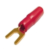 Gold Spade Lug with Red Insulator | Calrad Electronics 30-613-RD