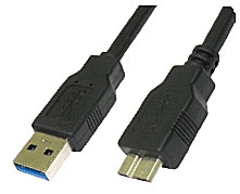 Calrad Electronics 72-134-15 USB 3.0 Type A male to Micro Type B male connectors - 15 ft. cable