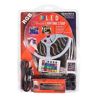 92-401-KIT-E Calrad Electronics | LED Light Strip Kit, RGB 5 M. Reel, 3-Chip, 4 pin Male to Female connectors