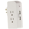 Surge Protector with 3 Outlets and 2 USB Chargers ECG EMF-3