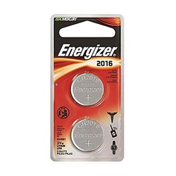 Energizer 2016BP-2N 3.0 Volt Lithium Coin Battery CR2016 2/pkg