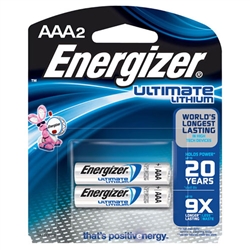 Energizer L92BP-2 AAA Energizer Ultimate Lithium Batteries - 2/pkg