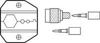 30-577 Ideal Industries<br>Replacement Die Set for Ideal Crimpmaster 30-506 / 30-482 - RG-8/11, RG-213, RG-216 Ethernet Thickwire, N-Series type plugs and jacks