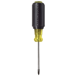 Klein Tools 603-3 No. 1 Profilated Phillips-Tip Screwdriver - 3" Round-Shank