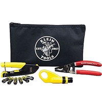 Klein Tools VDV026-211 Coax Cable Installation Kit with Zipper Pouch