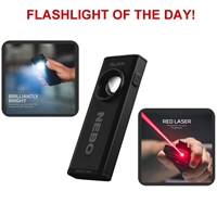 SLIM+ NEBO Rechargeable Pocket Flashlight with Laser Pointer & Power Bank WLT-0005