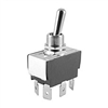 54-003 NTE Electronics, Toggle Switch, DPDT, 15A, 125VAC - ON NONE ON - .250" Terminals