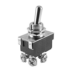 NTE 54-011 Toggle Switch, DPST, 15A, 125VAC - ON NONE OFF - Screw Terminals