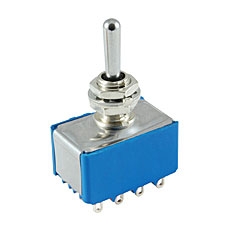 NTE 54-314 Toggle Switch - 4PDT - 6A 125VAC - (ON) OFF (ON) - Epoxy Sealed Solder Terminals