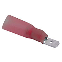 NTE 76-HIMD22C Male Disconnects 22-18AWG .250" Heat Shrink Insulated Waterproof 100/pkg