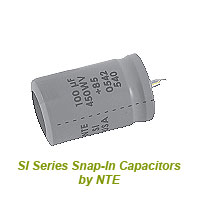 NTE SI8200M25 Electrolytic Capacitor, Snap-In Mount 8200mfd 25V