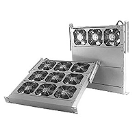 Orion Fans OAT232 Fan Tray 3 RU Fan Tray, Horizontal Airflow, 2 Fans, 230VAC