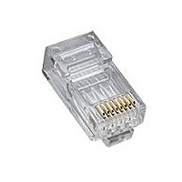 Platinum Tools 106162 RJ45 Standard CAT5e High Performance Plug - Round-Solid Cable 3-Prong 8P8C - 25/pkg