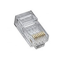 Platinum Tools 106167 RJ45 CAT5e High Performance Plug, Round-Solid 3-Prong 8P8C - 25/pkg