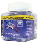 Platinum Tools 202003 EZ-RJ45 CAT5/5e Connectors. Jar of 100.