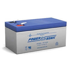 Powersonic PS-1230F1 SLA Battery 12v 3.4ah Rechargeable Sealed Lead Acid
