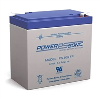 Powersonic PS-665FP SLA Battery 6v 6.5ah Rechargeable Sealed Lead Acid