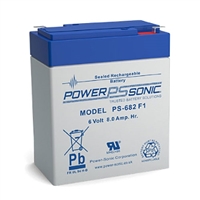 Powersonic PS-682F1 SLA Battery 6v 9ah Rechargeable Sealed Lead Acid