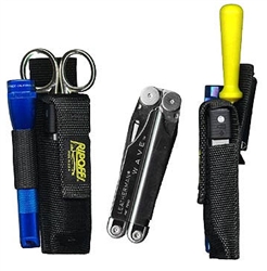 Ripoffs CO-13FL Holster for Combo Plier and File Sheath with Security Flap w/Flashlight Loop - Clip-On Version