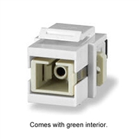 CMK-SCG-WH Signamax SC OM3 / OM4 Fiber Optic Keystone Connector Coupler Module, White