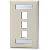 SKFL-3-WH Signamax Keystone Faceplate with Labeling Windows, 3-Port Single-Gang White