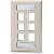 SKFL-6-WH Signamax Keystone Faceplate with Labeling Windows, 6-Port Single-Gang White