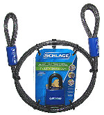 Schlage 994800 Flexible Cable and Weatherproof Padlock 4' x 3/8" (10mm x 122cm)