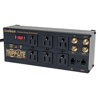 Tripp-Lite ISOBAR6DBS - 6 outlet, 6ft cord, 2850 joules, 2-line coaxial, 1-line tel/modem, All-metal housing - Isobar Home/Business/Theater Surge Suppressor
