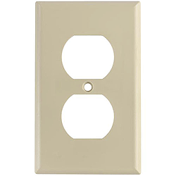 HellermannTyton FP106-I 106 Duplex Faceplate, ABS 94V-0, Ivory, 1/pkg