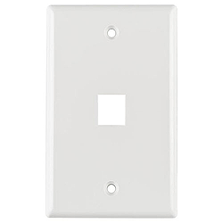 HellermannTyton FPSINGLE-W Faceplate, Standard Single Gang 1 Port ABS 94V-0, White