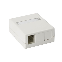 HellermannTyton SMBDUAL-FW Surface Mount Box, 2 Port, Office White