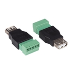 Velleman CV052 USB A female to 5 pin Screw Terminal 2/pkg