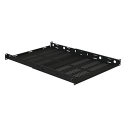 VMP ER-S1U4P Vented 1U Adjustable Four Post Rack Shelf | Video Mount Products