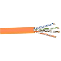 254246EZOR1000 West Penn Wire CAT6 4-Pair 23AWG Solid Plenum Rated UTP Cable 1000ft. Orange