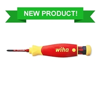 28345 Wiha Tools Insulated Screwdriver SoftFinish Slimline PocketMax Multi-Driver