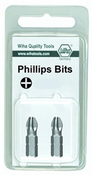 Wiha 71151 Screwdriver Bits, Phillips #1 X 25mm 2 Bits Per Pack