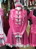 Misfitz pearlsheen pink latex padlock straitjacket sissy maids outfit