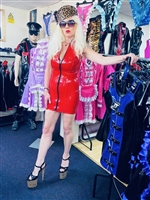 Msfitz  latex barbarella dress, two way zipper