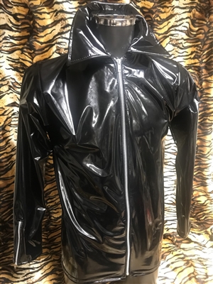 PVC COLLARED ZIPPER SHIRT/JACKET