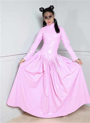 MISFITZ BUBBLEGUM PINK PVC MISTRESS BALLGOWN