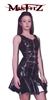 MISFITZ BLACK PVC FRILLY BOTTOM BUCKLE DRESS