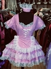 MISFITZ BUBBLEGUM PINK PVC FRILLY MAIDS DRESS