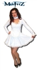 MISFITZ WHITE PVC FRILLY MAIDS DRESS