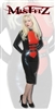 MISFITZ BLACK & RED LATEX BUCKLE MISTRESS DRESS