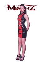 MISFITZ BLACK & RED PVC BUCKLE BARBARELLA DRESS